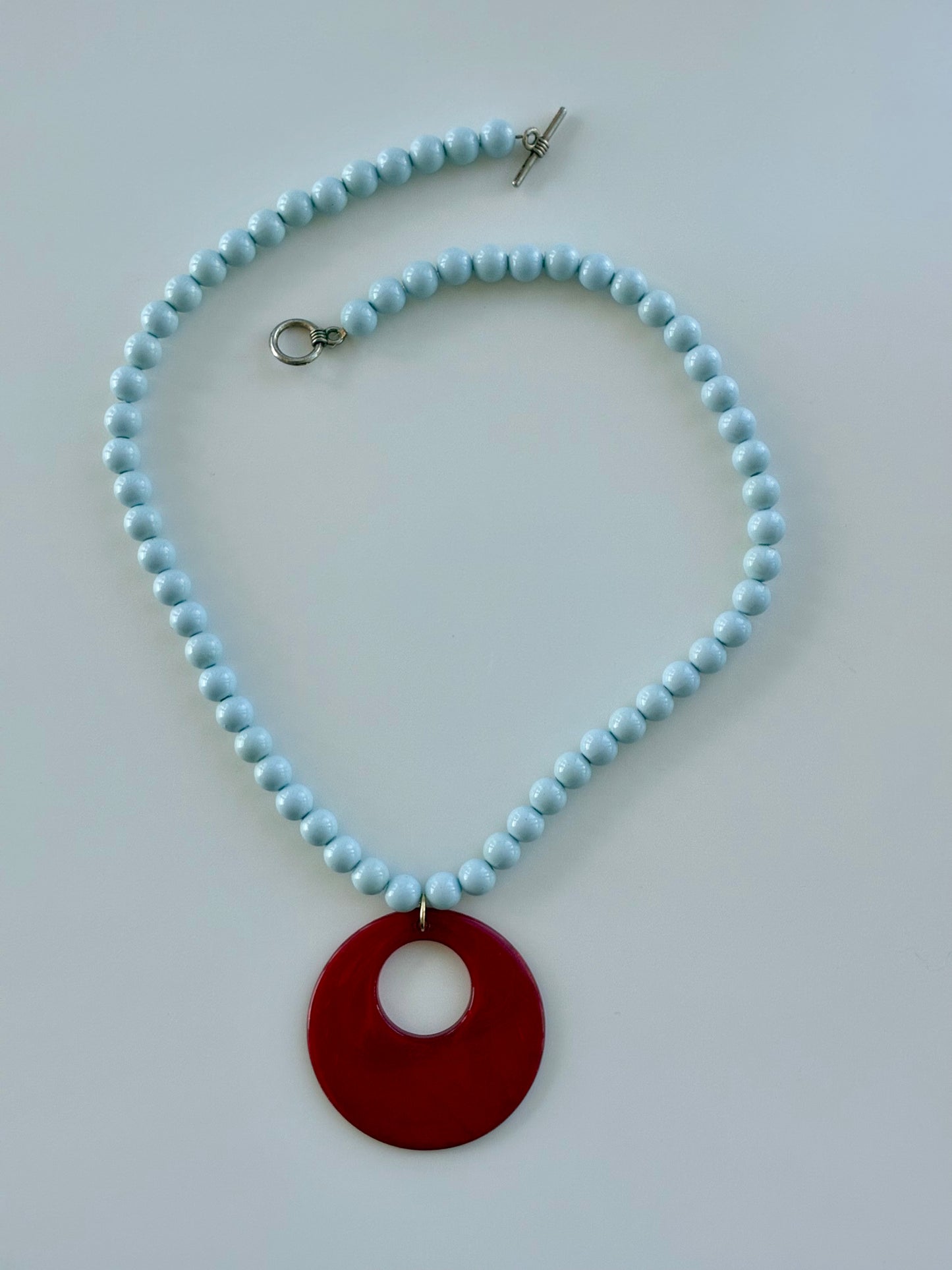 Red and Blue Statement Necklace