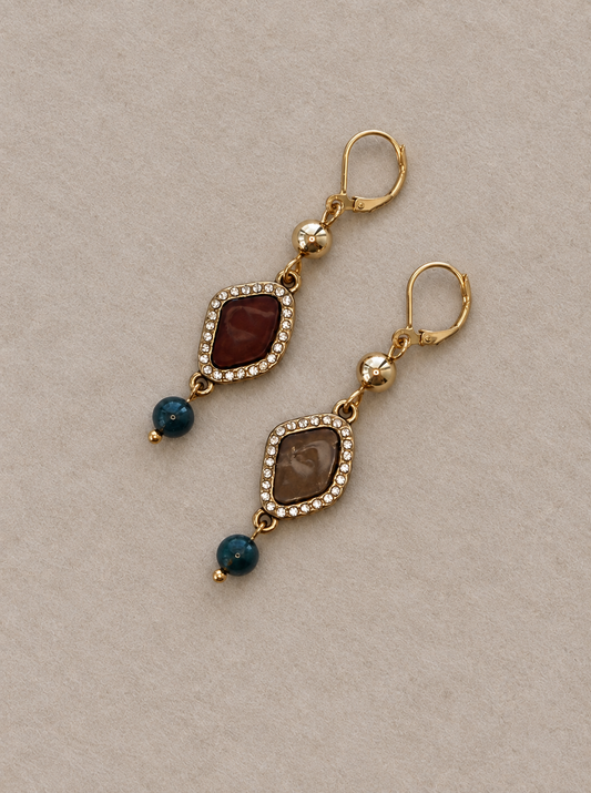 Vintage Bead Drop Earrings