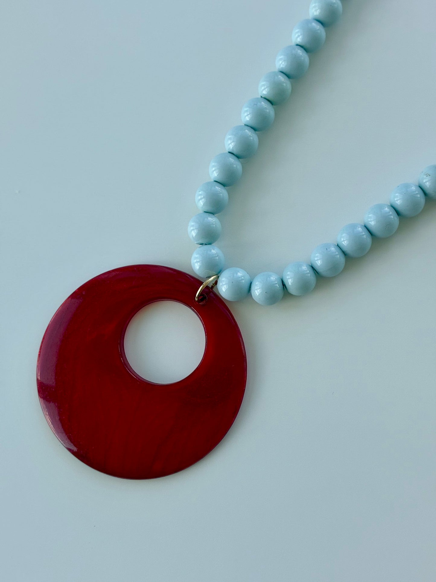 Red and Blue Statement Necklace