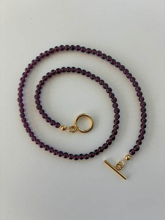 Purple Beaded Necklace