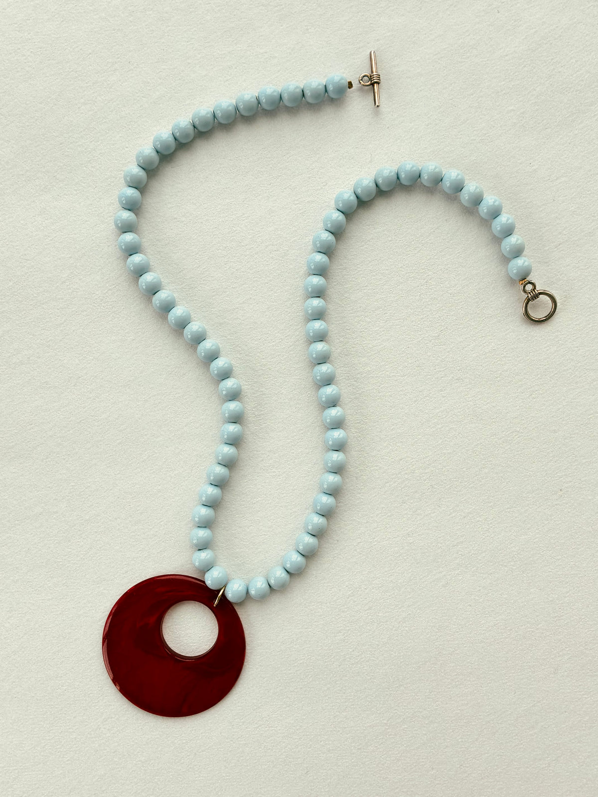 Red and Blue Statement Necklace