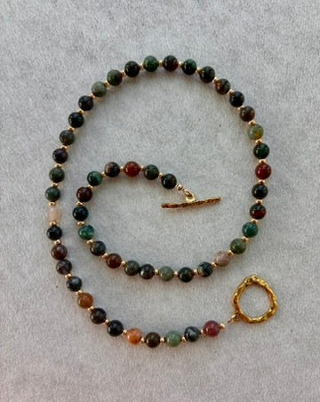 Multicolor Semiprecious Stone Necklace